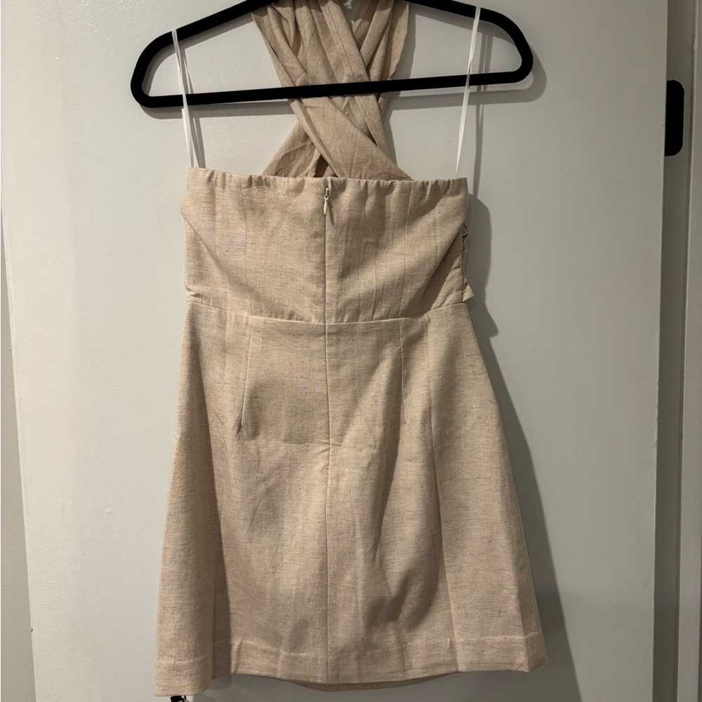 Commense Cream Halter Mini Dress - Picture 5 of 7